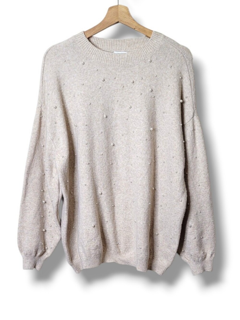 NWT Crown & Ivy Pearl-Embellished Sweater
